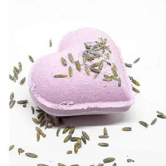 Heart shaped lavender bath bomb