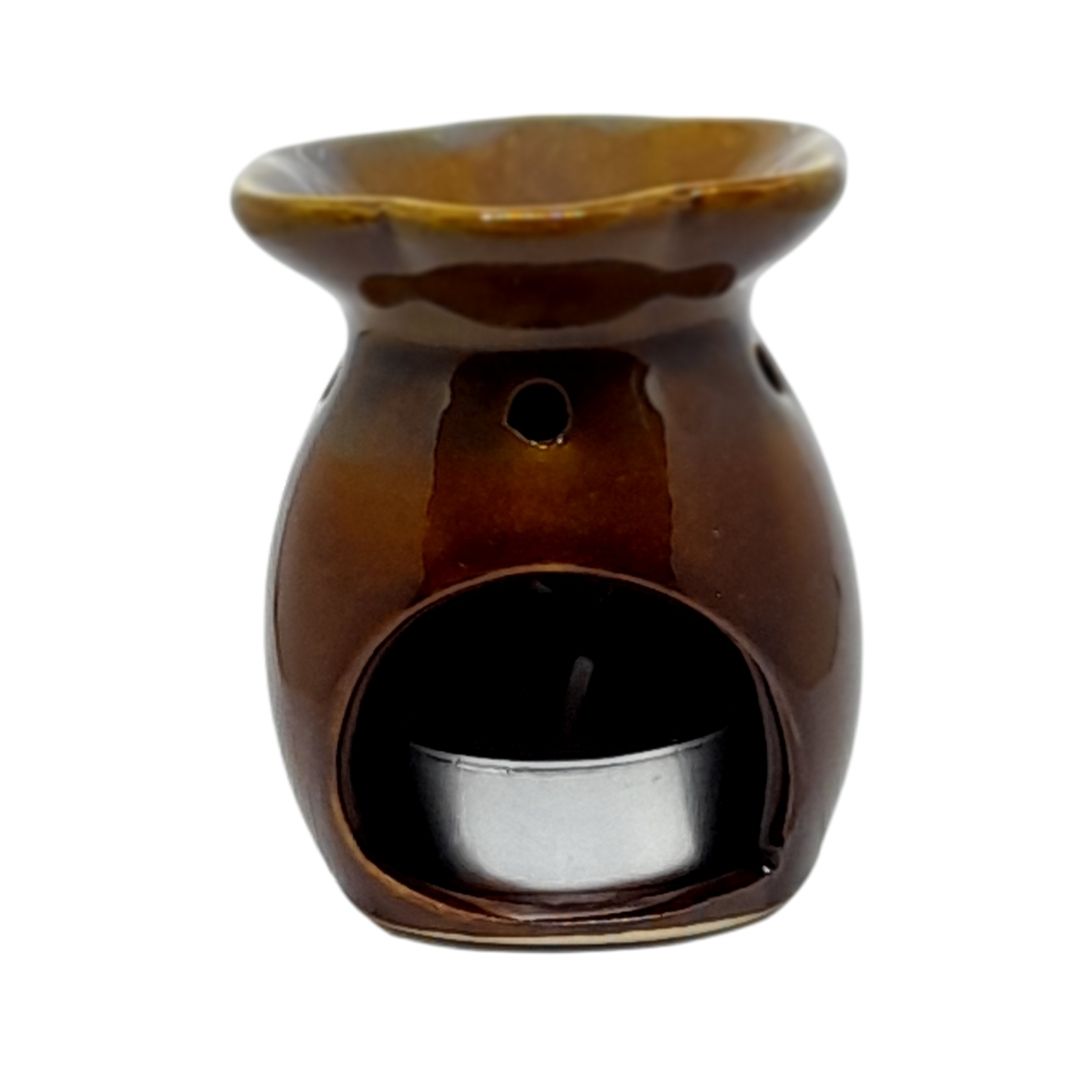 small oil burner rust colour back view